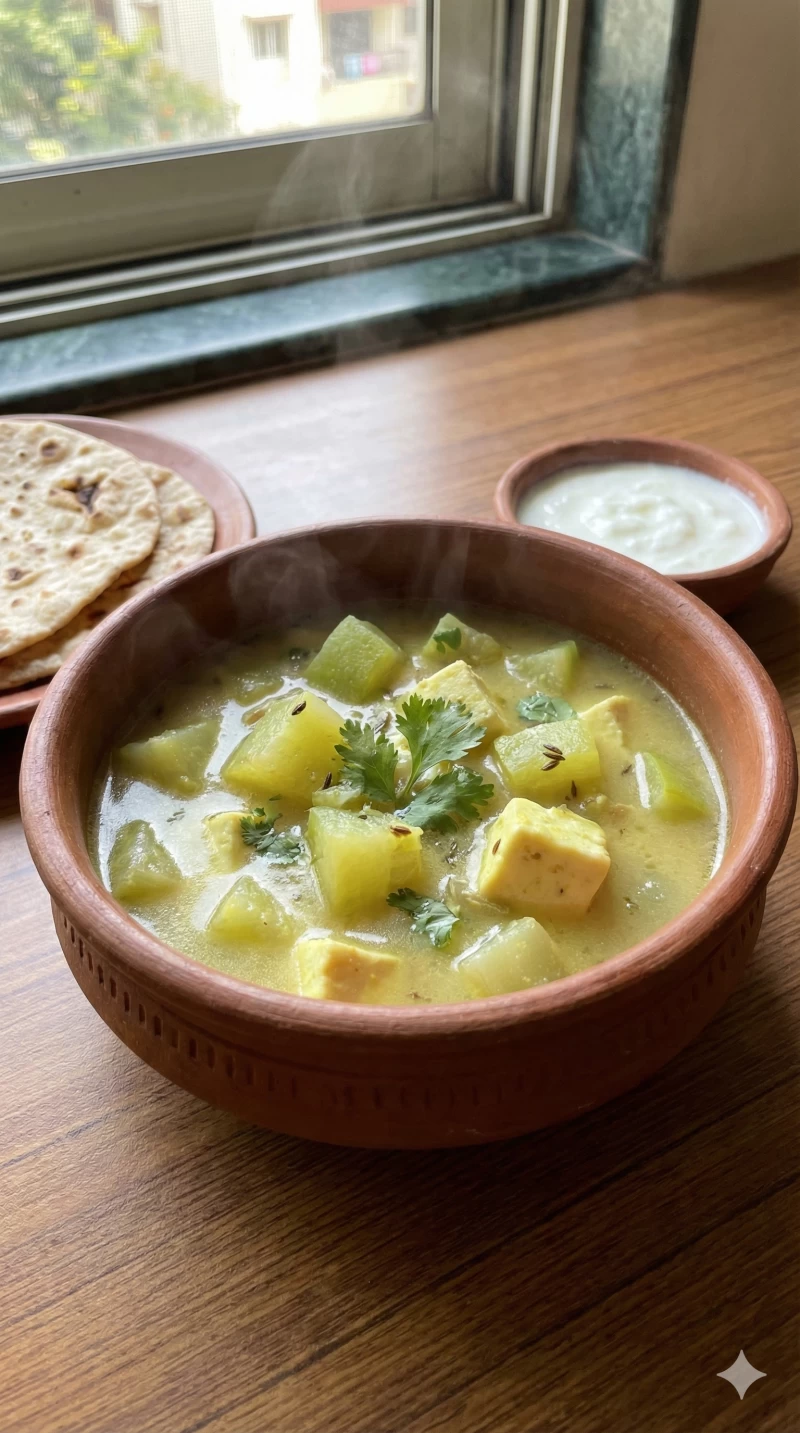 Lauki Paneer Light Sabzi
