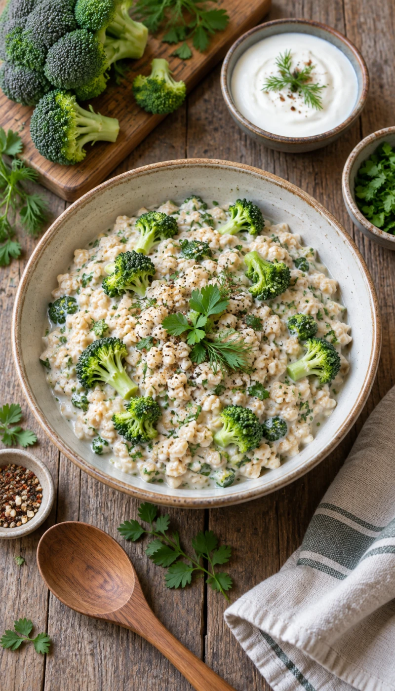 Broccoli and Herb Dalia Curd Bowl
