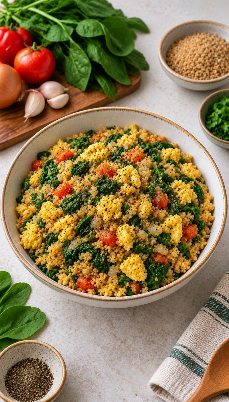 Spinach Egg Dalia Bowl