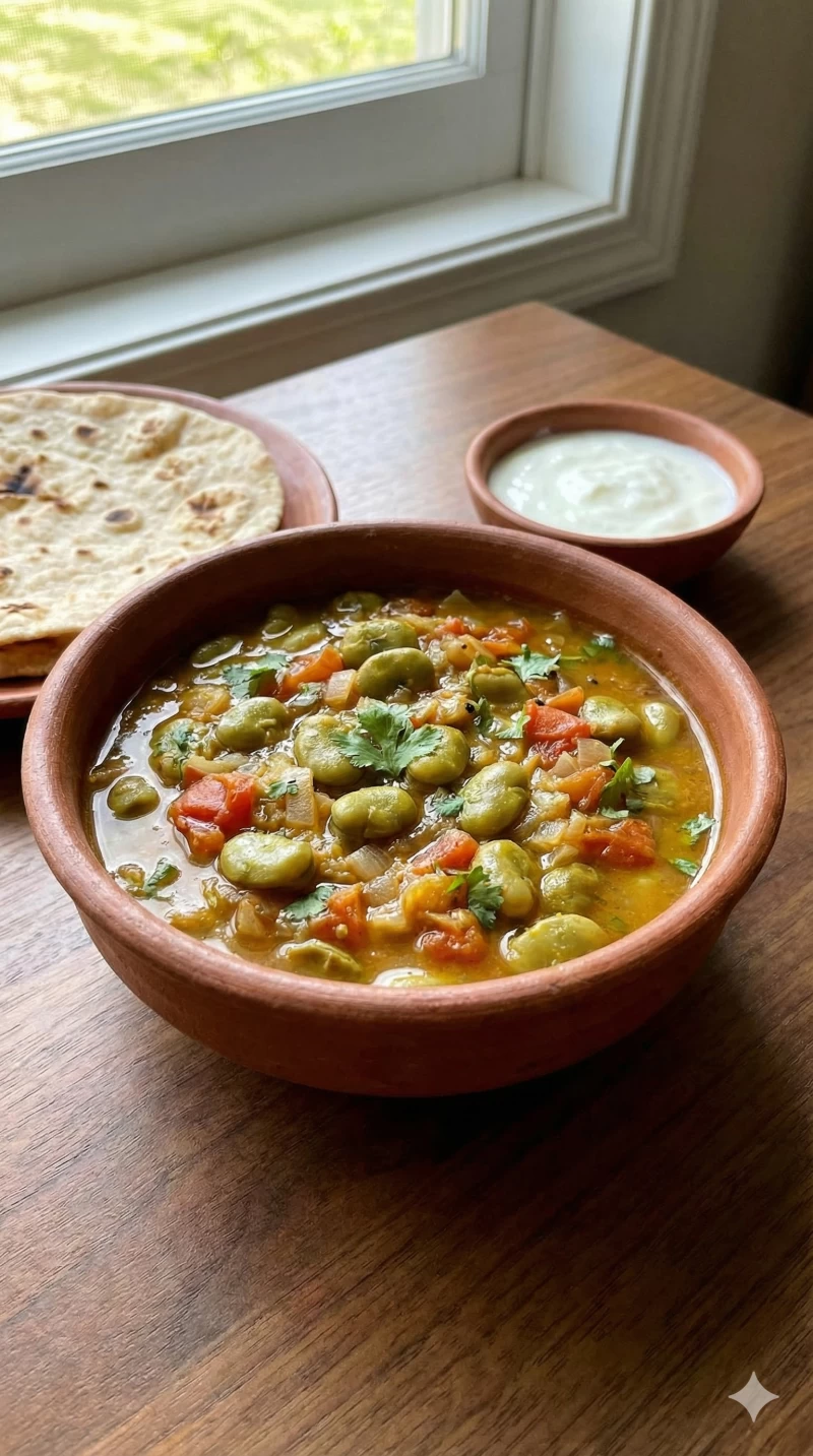 Broad Beans Tomato Light Masala