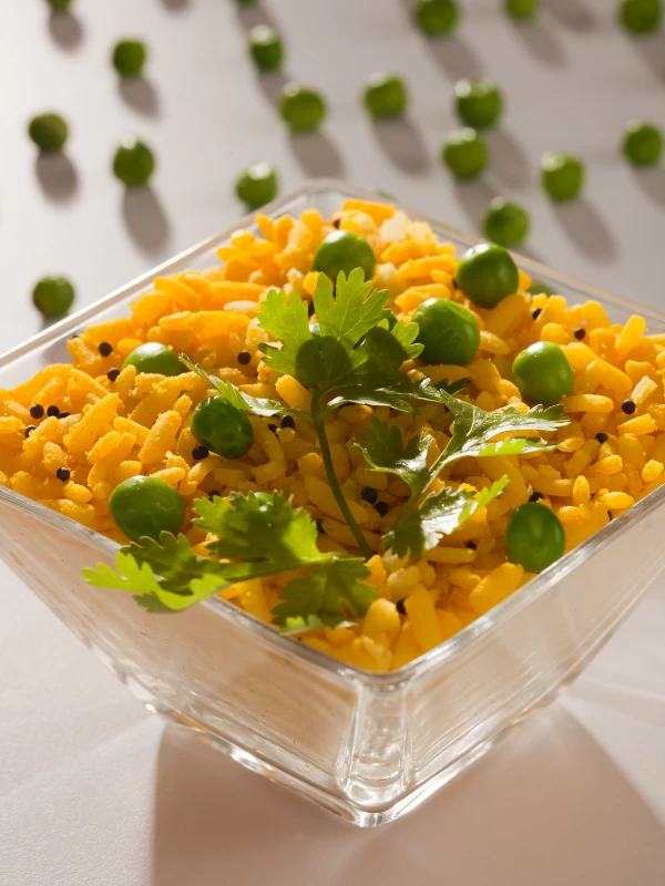 Matar Paneer Poha Bowl