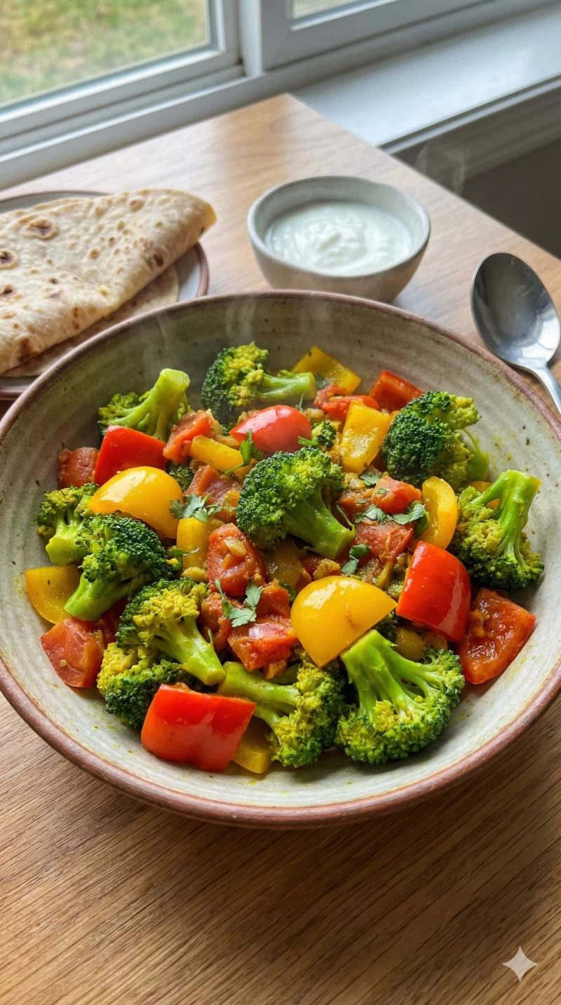 Broccoli Tomato Pepper Sabzi
