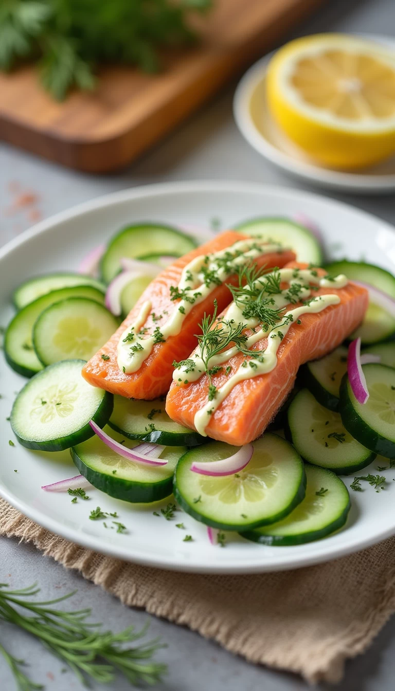 Simple Salmon & Cucumber Salad