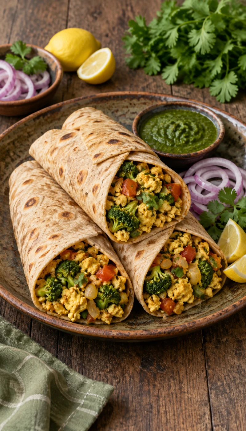 Broccoli Egg Bhurji Wrap