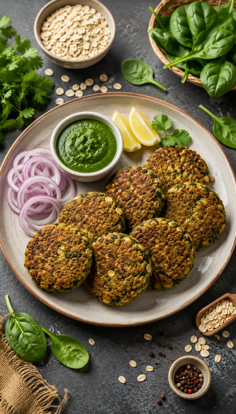 Spinach Oats Cutlet