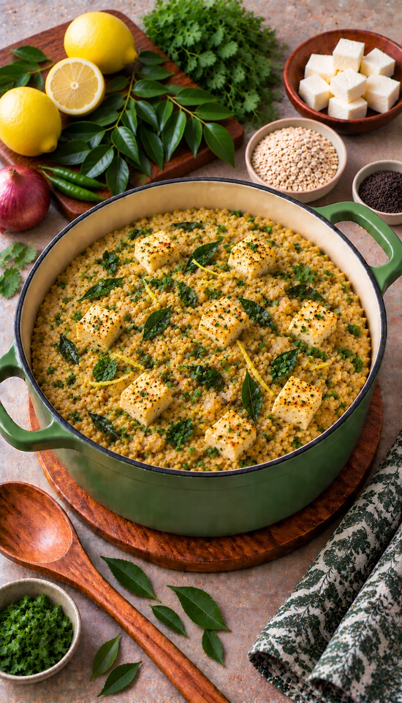 Lemon Curry Leaf Paneer Oats
