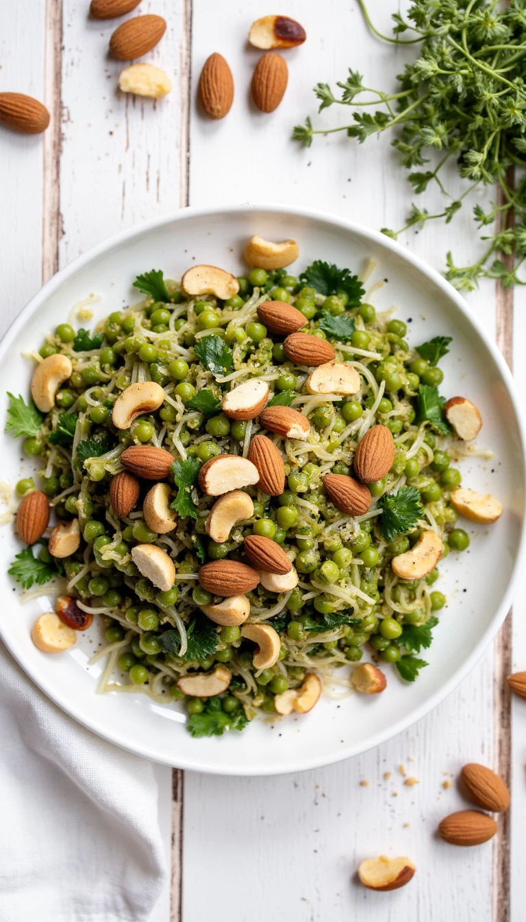 Sprouted Moong and Nuts Fried