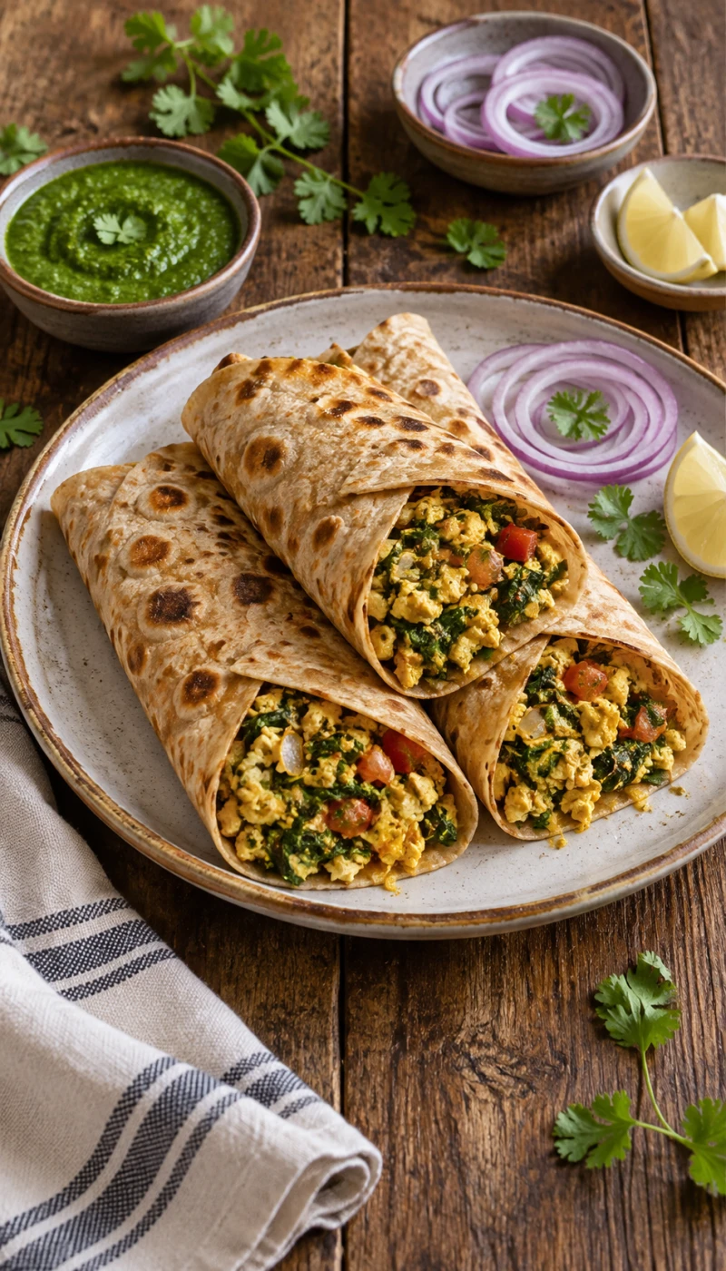 Spinach Egg Wrap