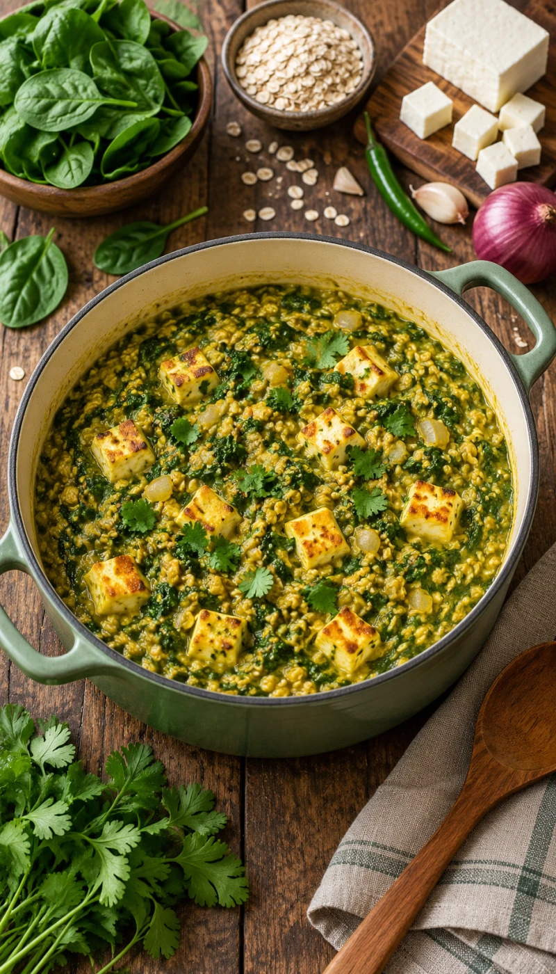 One-Pot Palak Paneer Oats
