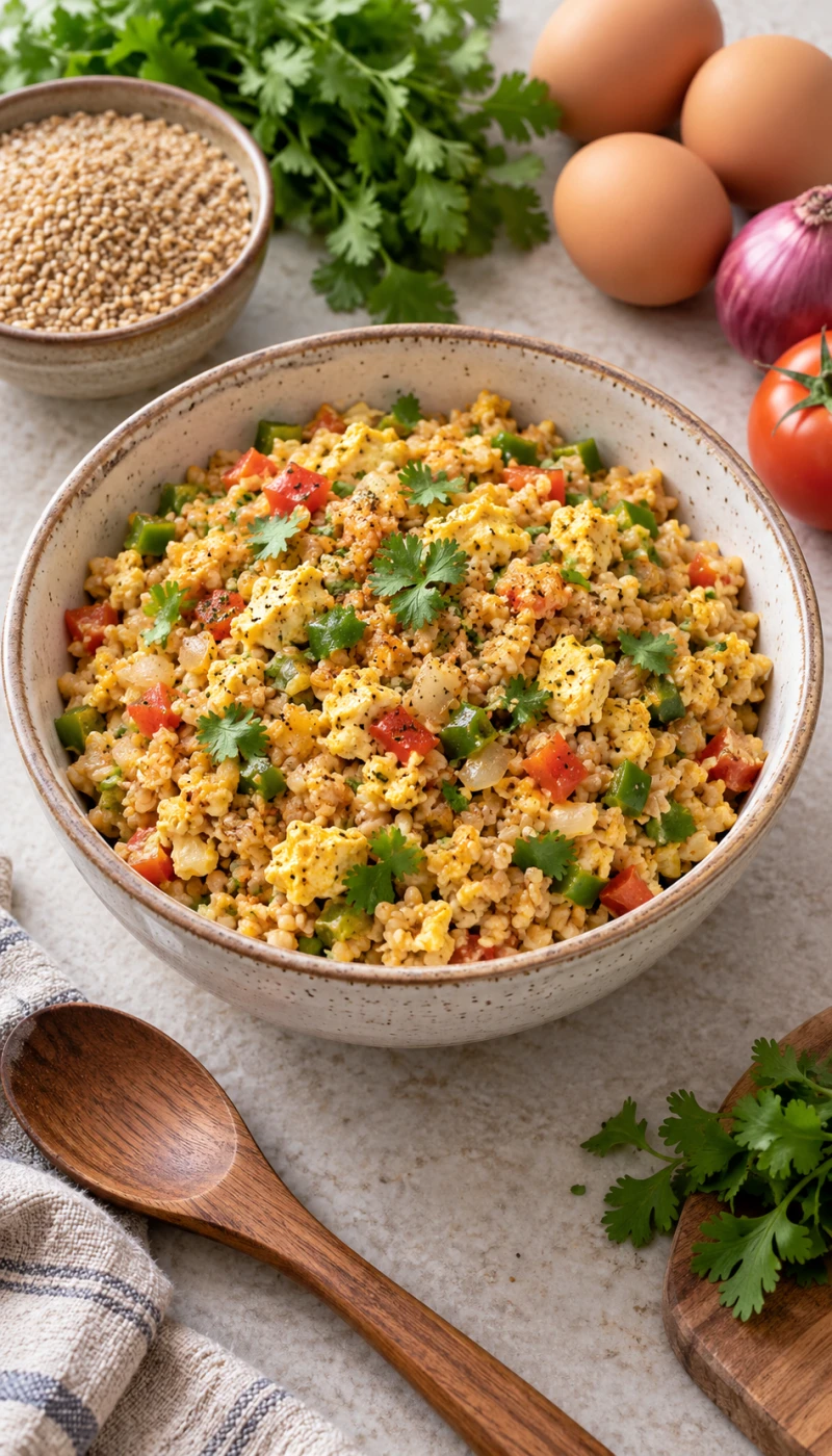 Egg Bhurji Dalia Bowl
