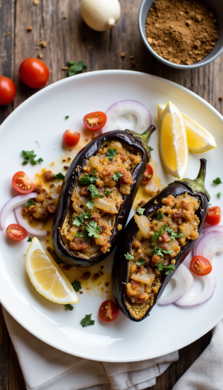 Baked Stuffed Mini-Baingan