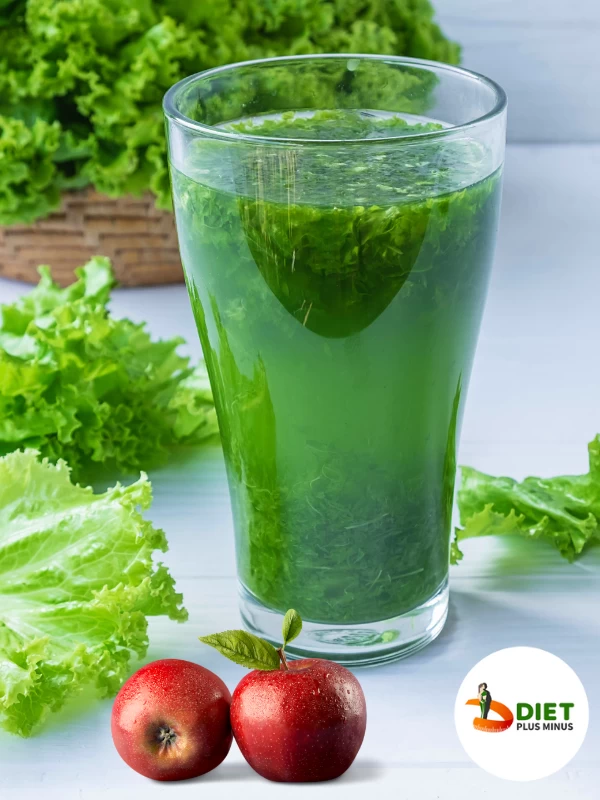 Lettuce and apple green smoothie