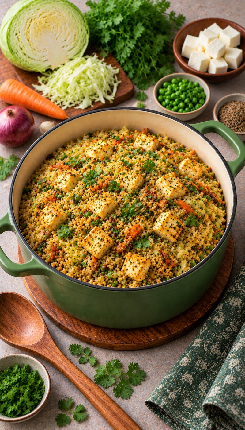One-Pot Cabbage Paneer Quinoa