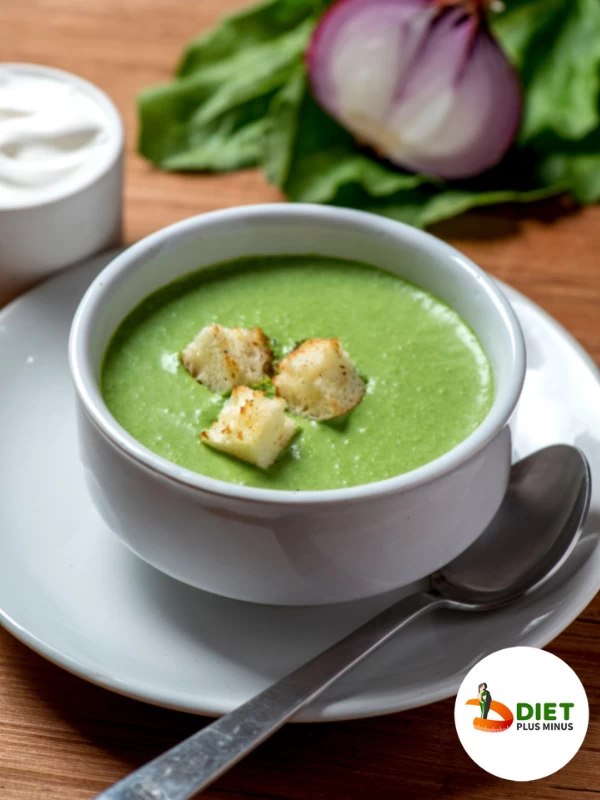 Spinach, Paneer & Moong dal soup