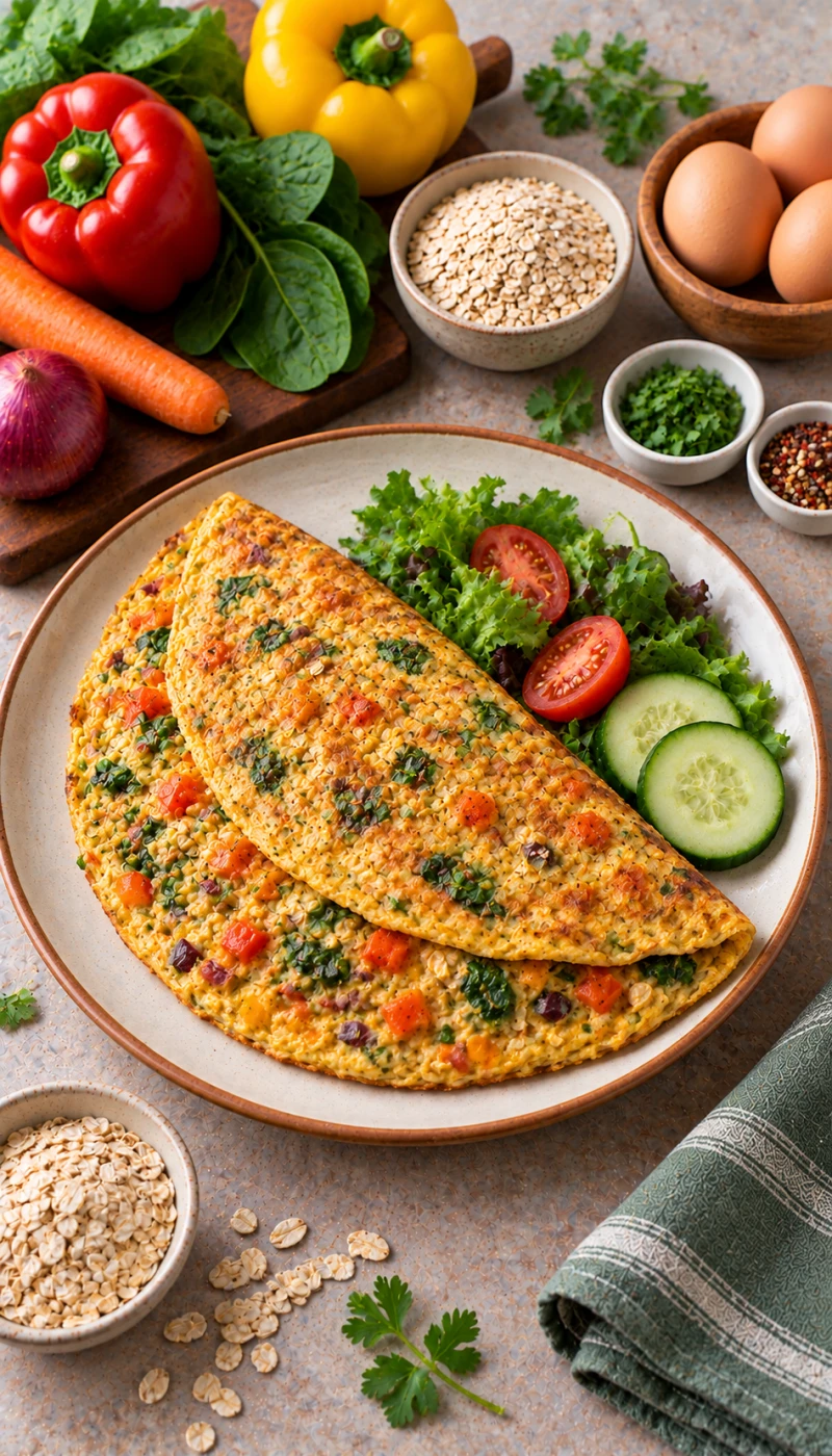 Vegetable Egg Oats Omelette