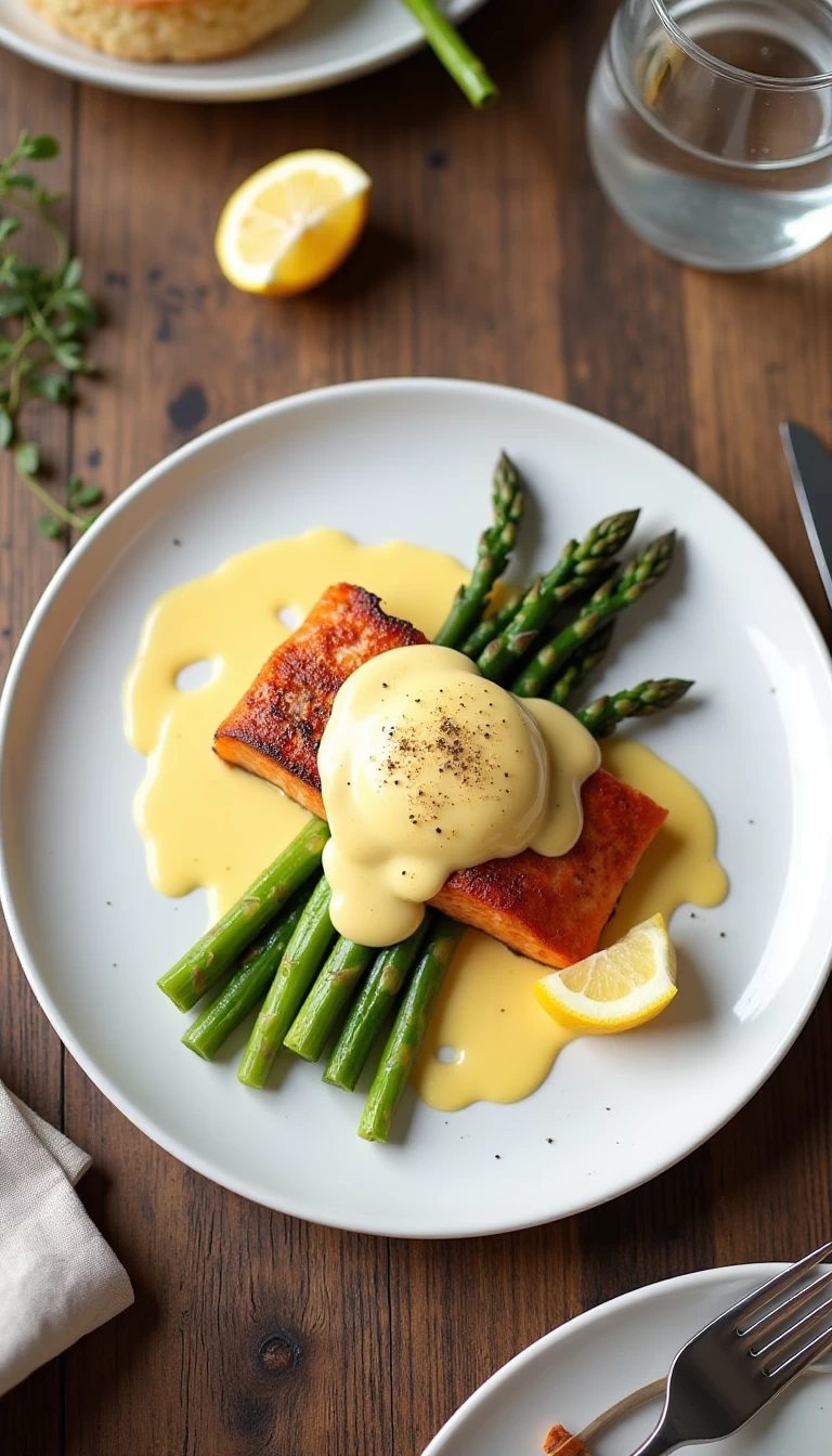 salmon with Hollandaise Sauce