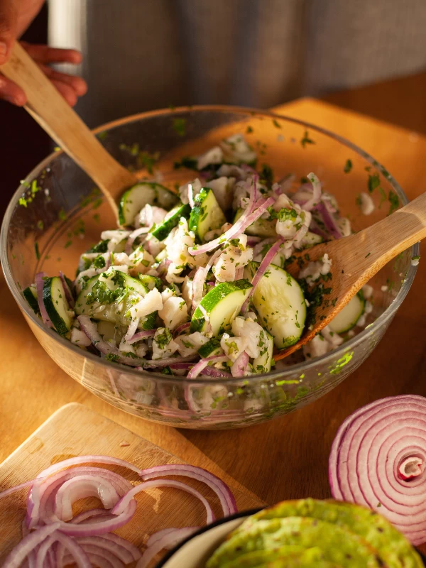Zucchini Mushroom Salad