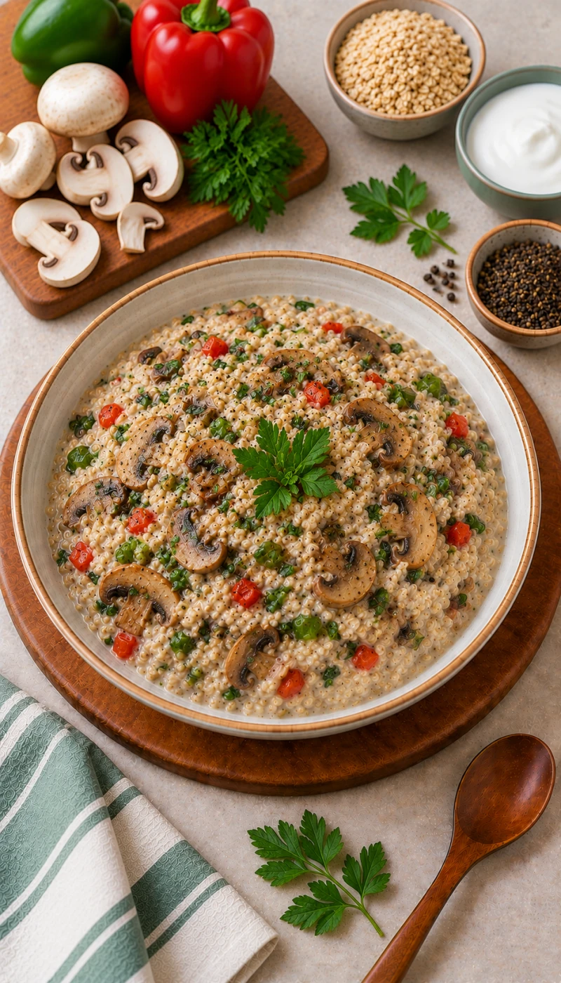 Mushroom and Pepper Oats Curd Bowl