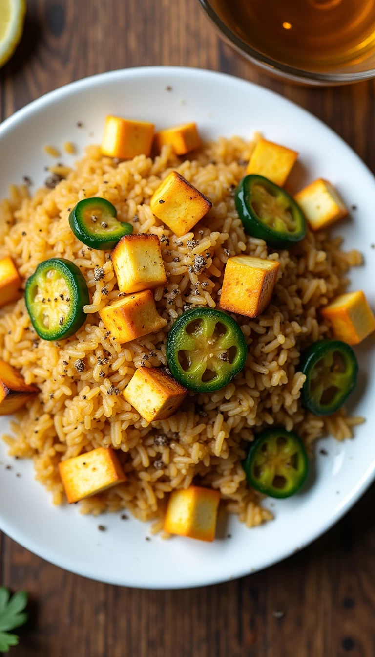 Capsicum Paneer Rice
