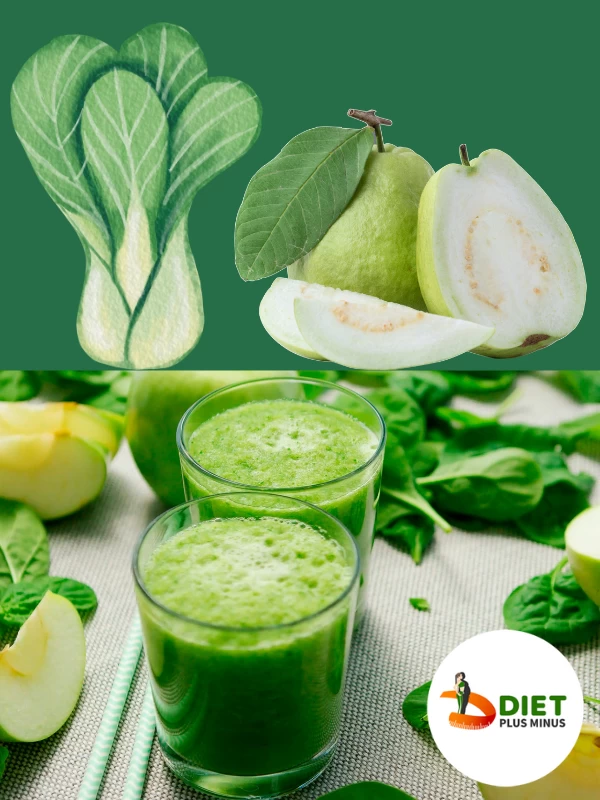 Bokchoy and guava green smoothie