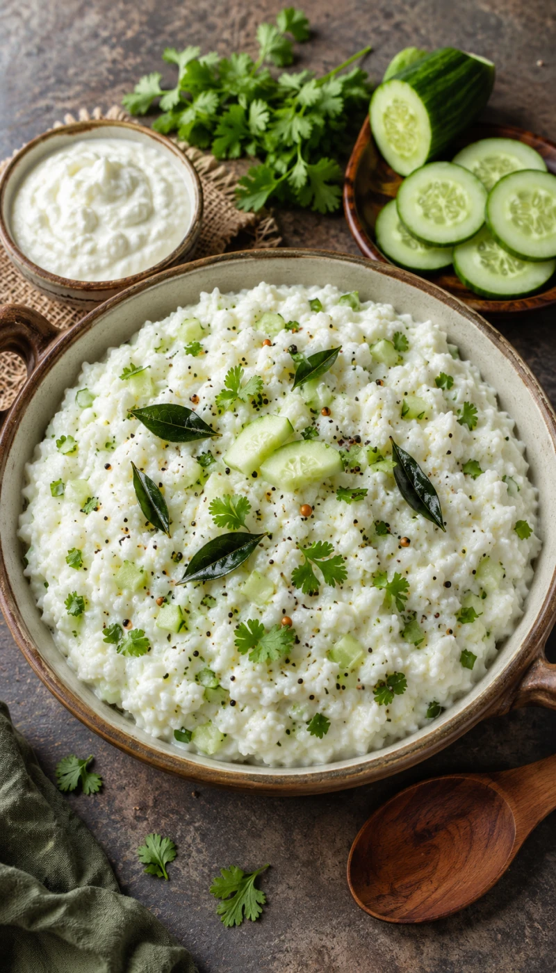 High-Protein Cucumber Curd Rice