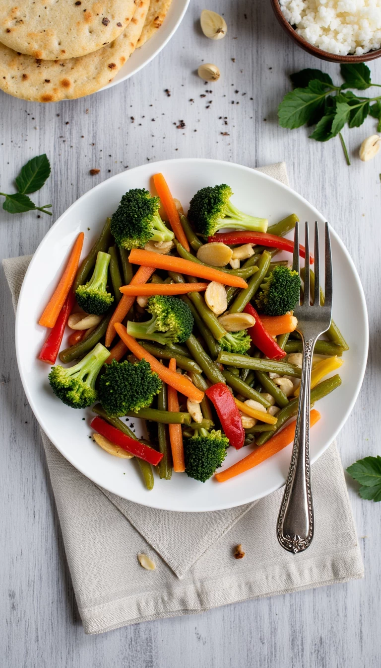 Vegetable stir fry without cheese and paneer