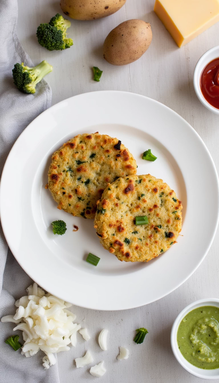 Cheese and Broccoli Tikki
