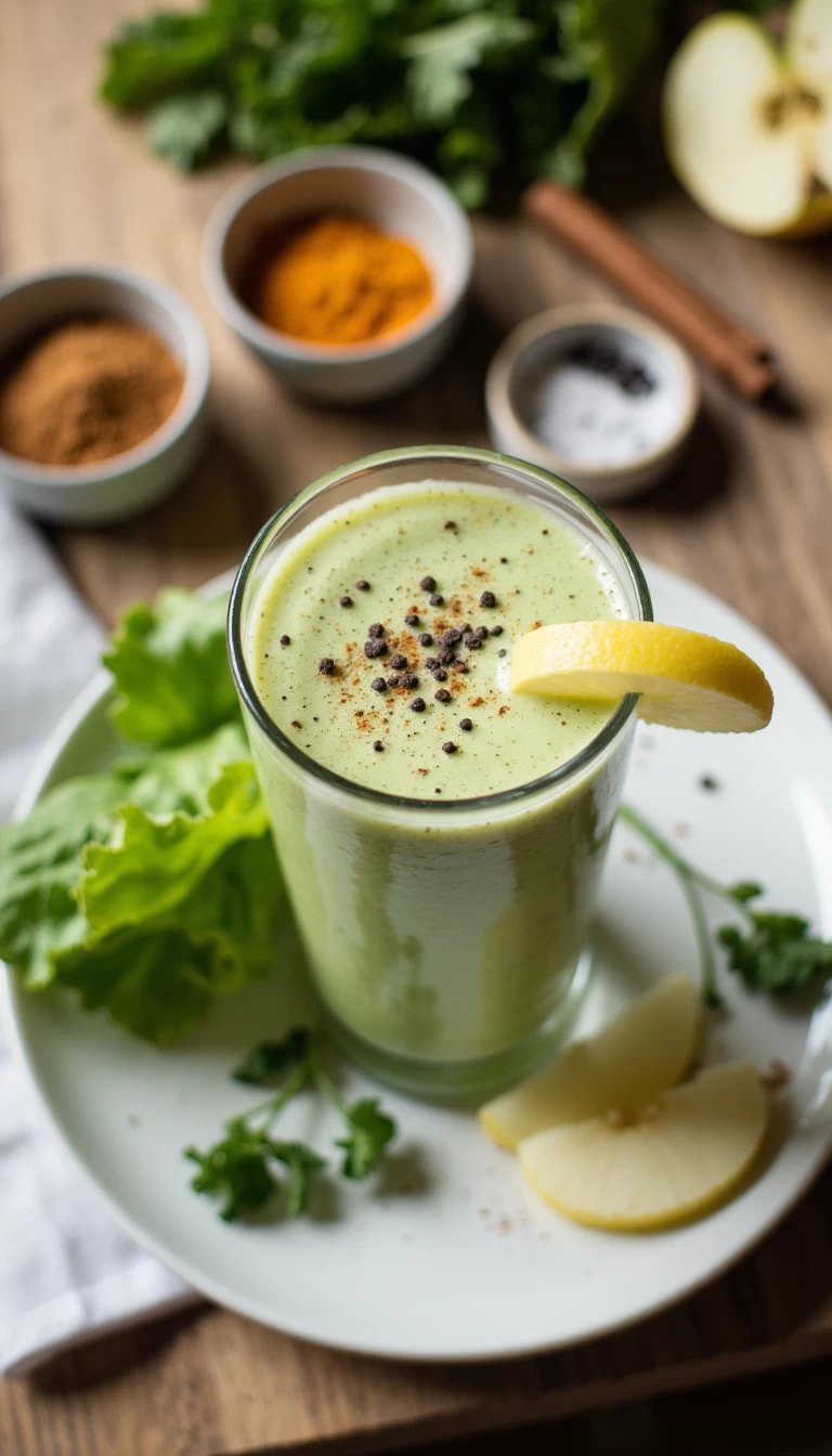 Lettuce and apple green smoothie