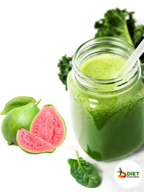 Kale and guava green smoothie