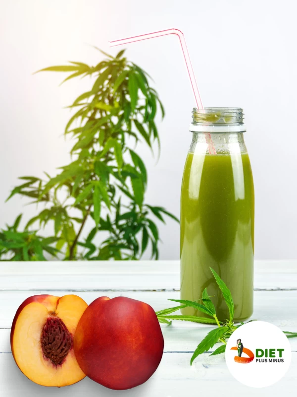 Hemp and peach green smoothie