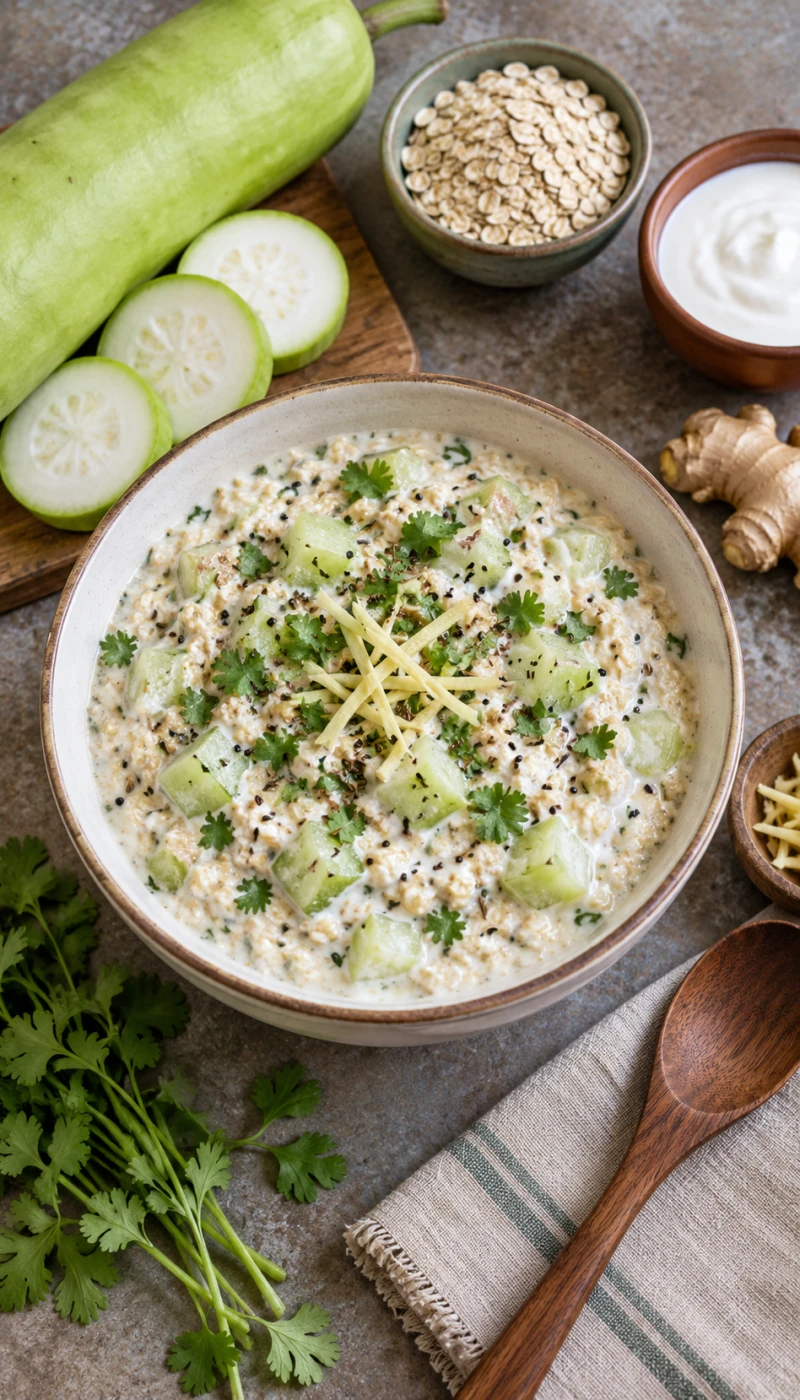 Bottle Gourd and Ginger Oats Curd Bowl
