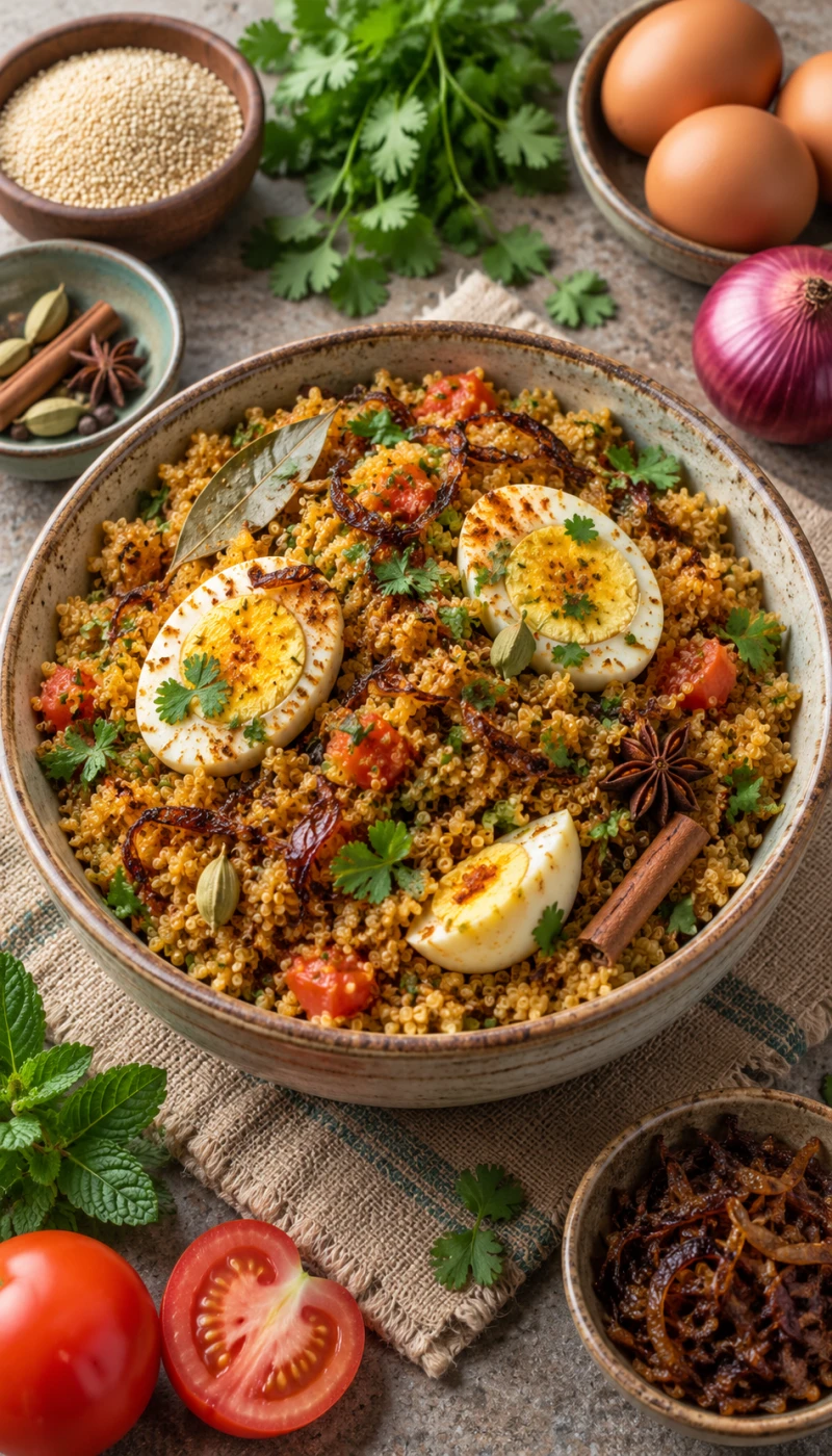 Egg Biryani-Style Quinoa