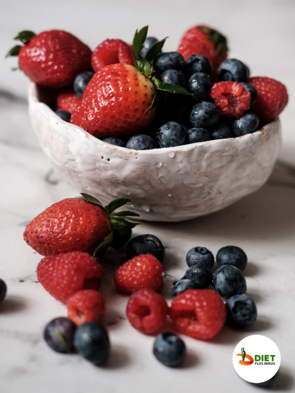 Berries bowl with egg