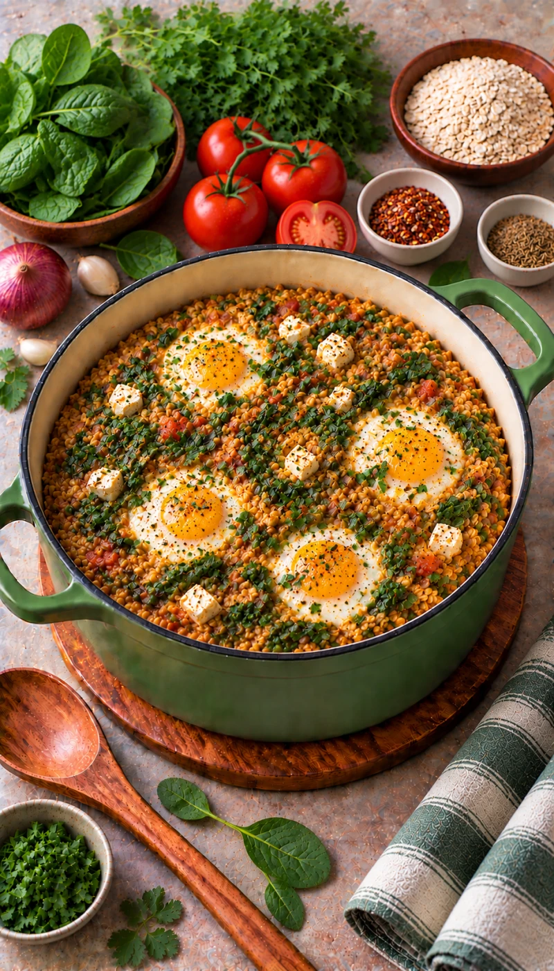 Spinach Egg Shakshuka Oats