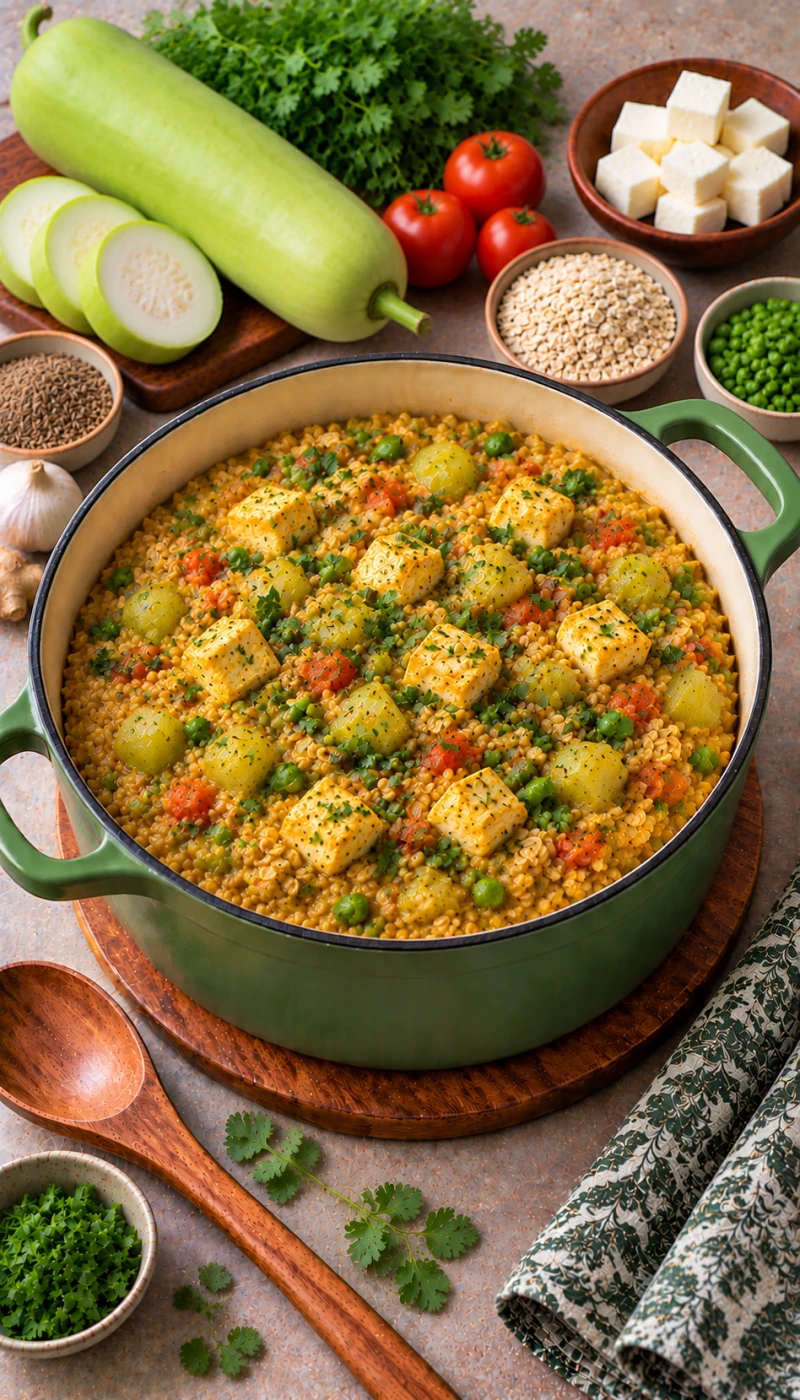 One-Pot Bottle Gourd Paneer Oats