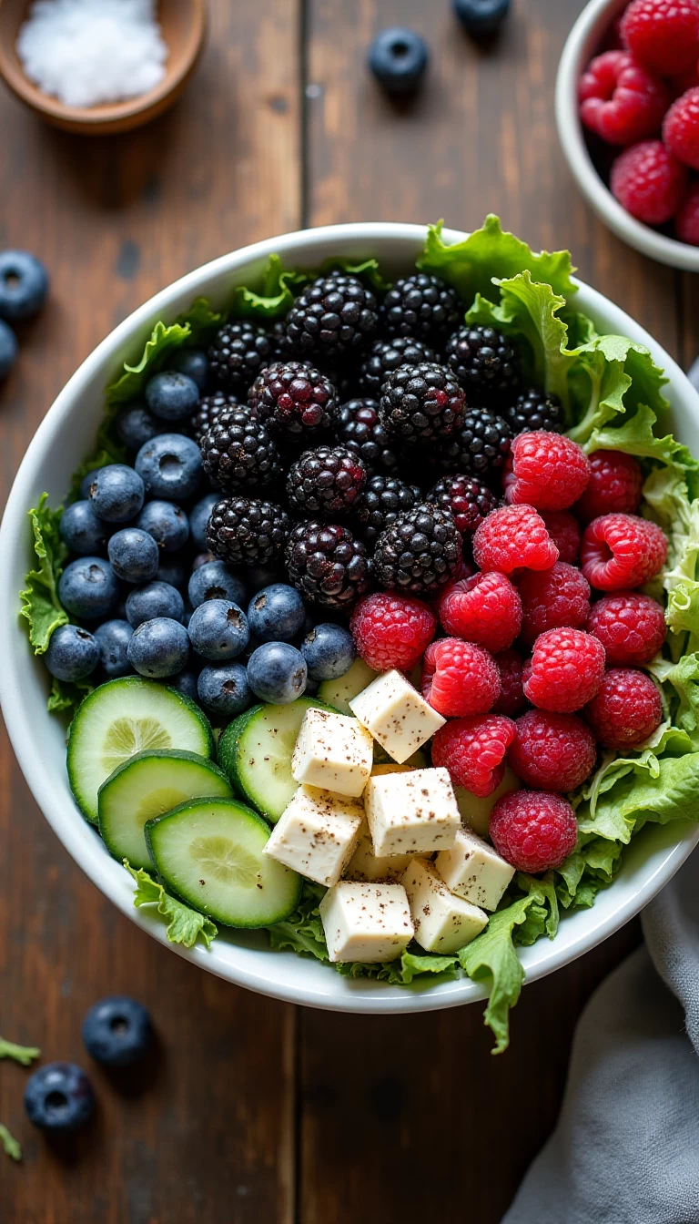 Berries bowl with paneer