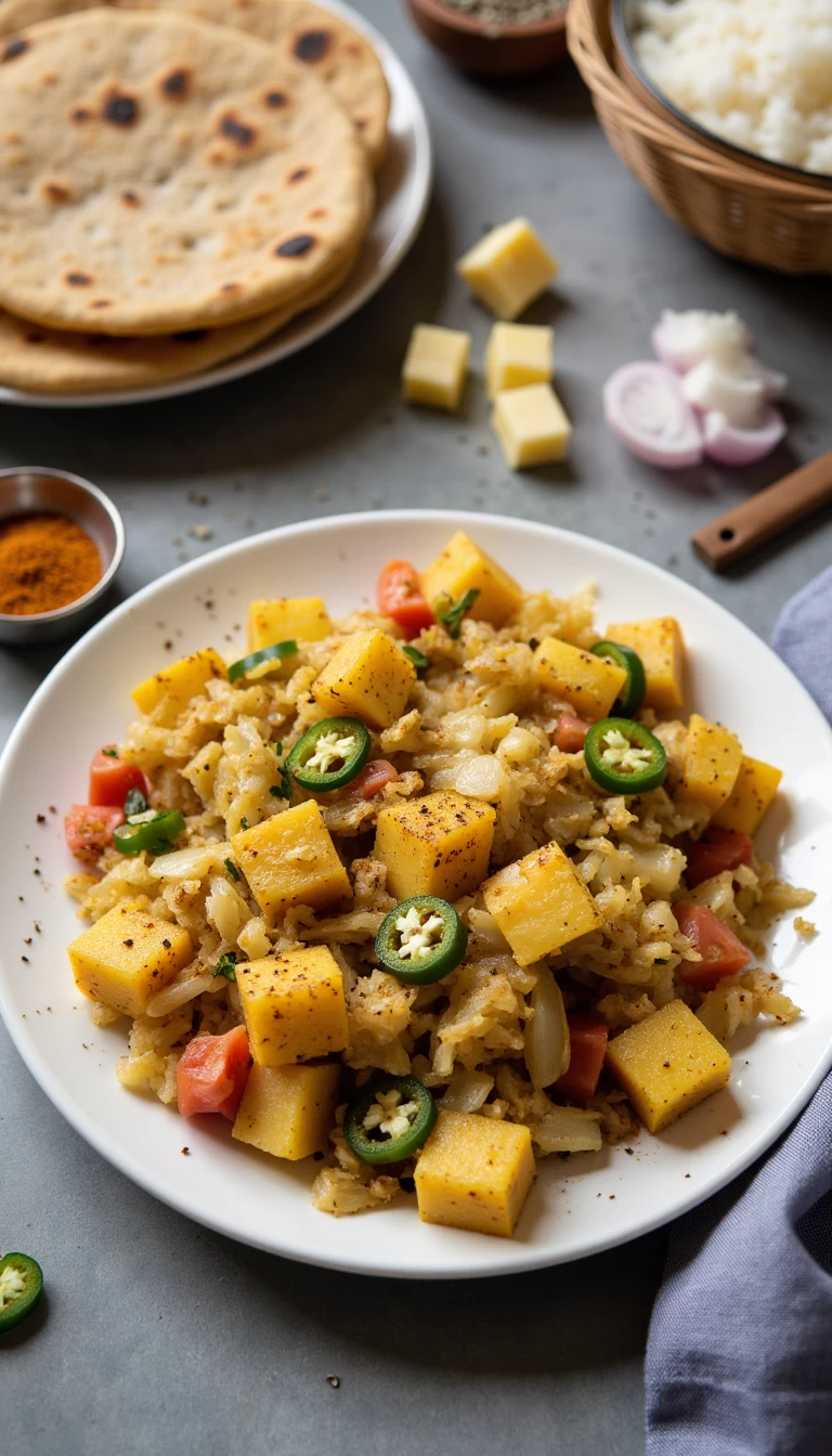 Patta Gobhi Aaloo Veg