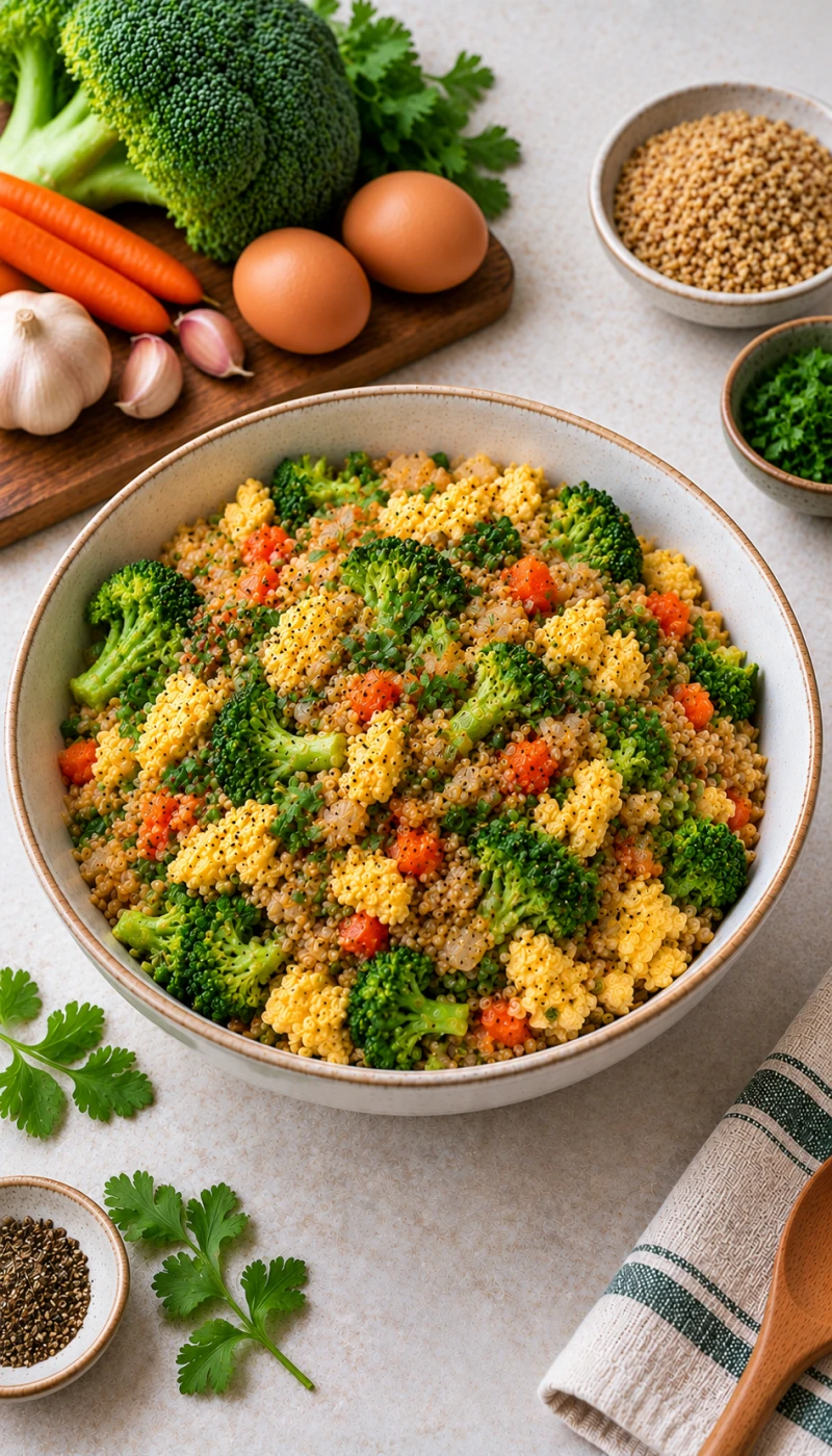 Broccoli Egg Dalia Stir-Fry