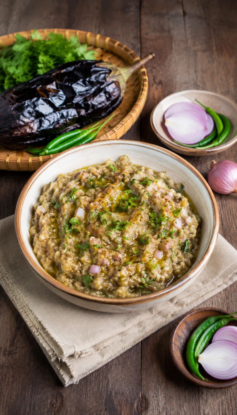 Begun Pitika (Roasted Brinjal Mash)