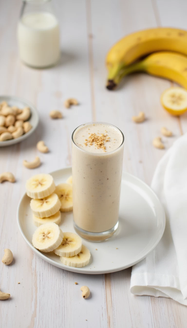 Banana cashew shake