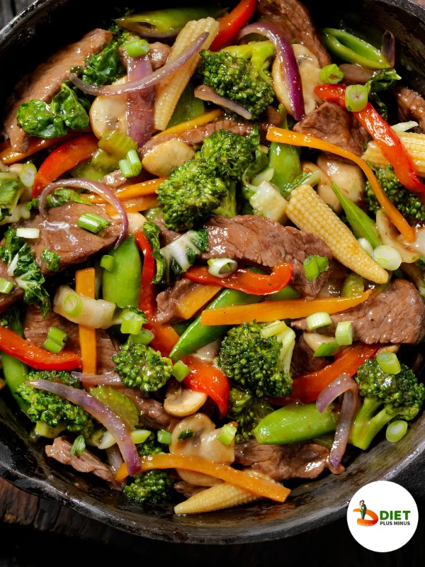 Broccoli, Mushrooms and Bean Sprouts Stir Fry