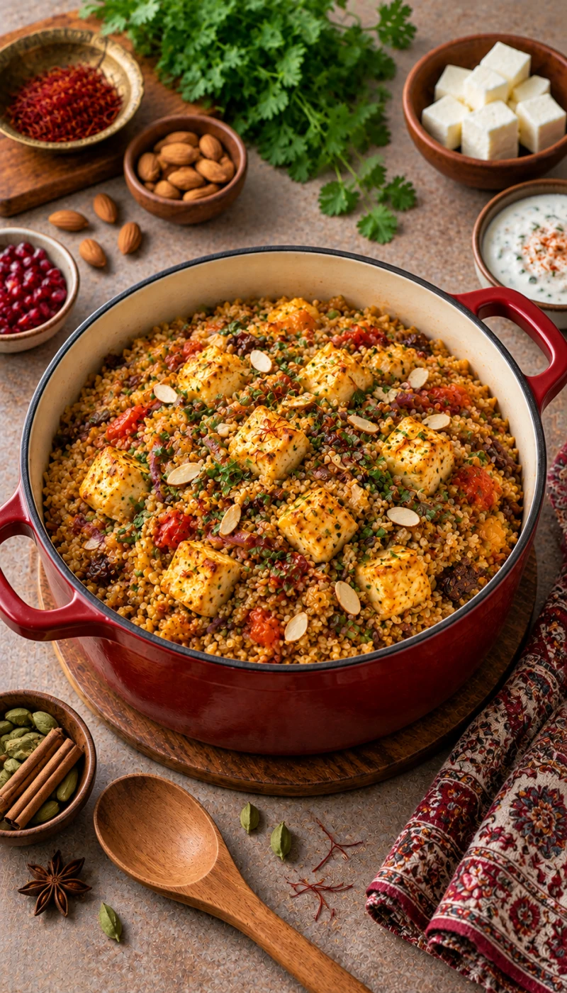 One-Pot Kashmiri-Style Paneer Quinoa