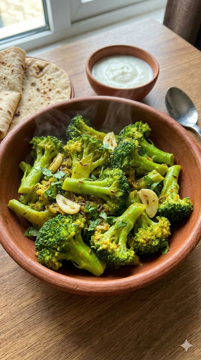Broccoli Jeera Garlic Sabzi
