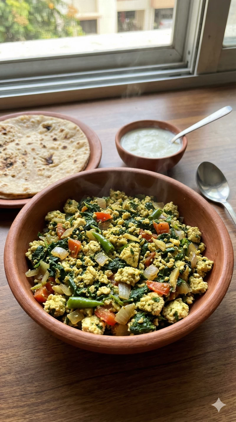 Palak Paneer Crumble Sabzi