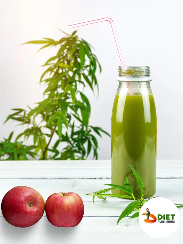 Hemp and apple green smoothie