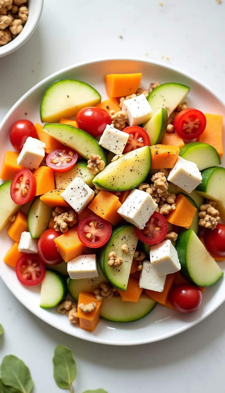 Fruit Salad with Paneer and Walnuts (Summer)