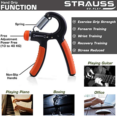Details about / Strauss Adjustable Hand Grip Strengthener