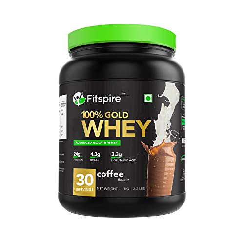 Fitspire Whey Gold standard 100 Whey Protein Isolate No Added Sugar Zero Cholesterol