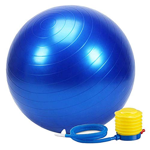 25 Blue Exercise Ball Stability Ball Fitness Ball Swiss Ball Yoga Ball Balance Ball with Air Pump 